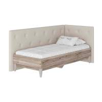 Кровать 90х200 с мягким изголовьем и боковиной Скандика Кровать 90х200 с мягким изголовьем и боковиной Скандика