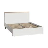 Кровать с ортопедическим основанием и опорами Остин 11.53, Белый шагрень, Дуб золотой Кровать с ортопедическим основанием и опорами Остин 11.53, Белый шагрень, Дуб золотой