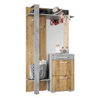 Вешалка Кензо, крафт/бетон