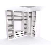 Гардеробная Рум. Комплект 3.1 без фасадов, белый