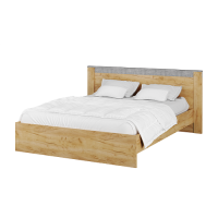 Кровать с настилом ЛДСП Адель 160х200, дуб крафт/ателье Кровать с настилом ЛДСП Адель 160х200, дуб крафт/ателье