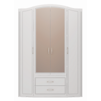 Шкаф для одежды 4-х дверный с зеркалами Виктория 02