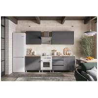 Готовая кухня Денвер 2 м, графит серый/сонома