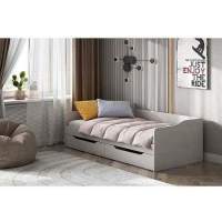 Кровать КР 1 с основанием и матрасом Сити, ясень анкор светлый Кровать КР 1 с основанием и матрасом Сити, ясень анкор светлый