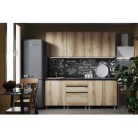 Модульная кухня Плейона 2.0 м, венге/дуб делано