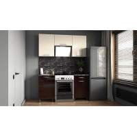 Кухня Танго 1.6м.,с окапом, Ваниль;Горький шоколад