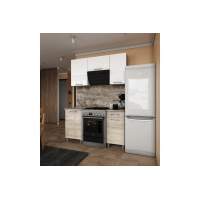 Кухня Танго 1.5м.,с окапом, Белый;Дуб Шале