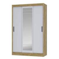 Шкаф-купе Тео ШКК-02, крафт/белый в гостиную