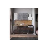 Кухня Танго 1.5м., Шале серебро; Шале дуб мореный