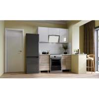 Кухня Танго 1.6м., с окапом, Белый;Дуб Шале