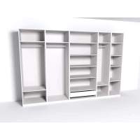 Гардеробная Рум. Комплект 6.1 без фасадов, белый