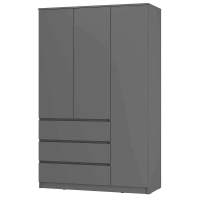 Шкаф 3-х створчатый Симпл ШК-08, Графит