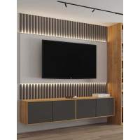 Комплект декоративных реек 40х16, графит