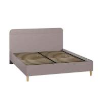 Кровать с основанием и опорами Амьен 11.44, Белый шагрень, Веллюто Капучино Кровать с основанием и опорами Амьен 11.44, Белый шагрень, Веллюто Капучино