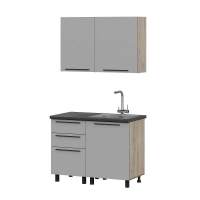 Кухня Этна 1.1 м. Комплект 1, софт грей