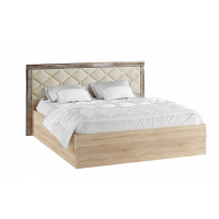 Кровать с настилом ДСП Мадлен 140х200, дуб шале мореный Кровать с настилом ДСП Мадлен 140х200, дуб шале мореный