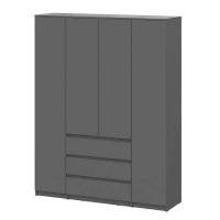 Шкаф для одежды и белья Денвер, графит в гостиную