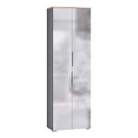 Шкаф для одежды Октава 13.338, Серый графит, Дуб золотой в гостиную