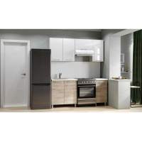 Кухня Танго 1.8м., с окапом, Белый;Дуб Шале