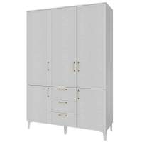 Шкаф трехстворчатый с ящиками Толедо ТШ-24, Белый