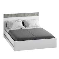 Кровать без основания Инстайл КР-04 160х200, бетон/белый Кровать без основания Инстайл КР-04 160х200, бетон/белый