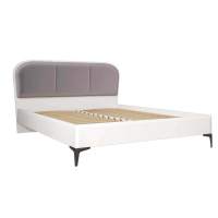Кровать с ортопедическим основанием Валенсия 11.36.02, Белый шагрень, Велутто Кровать с ортопедическим основанием Валенсия 11.36.02, Белый шагрень, Велутто