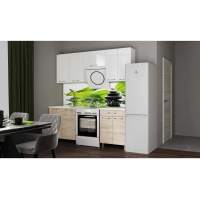 Кухня Танго 2м., с окапом, Белый;Дуб Шале