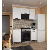 Кухня Осло, 1,5м с окапом,Карбон Фарфор