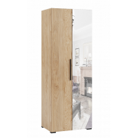 Шкаф с зеркалом Модена МШ-22, гикори рокфорд в гостиную