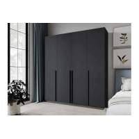 Шкаф 4-х створчатый Феникс, графит/маус софт в гостиную