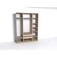 Гардеробная Рум. Комплект 4.1 без фасадов, дуб сонома