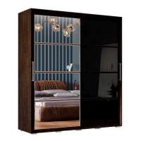 Шкаф-купе с зеркалом Крафт-6, венге