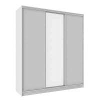 Шкаф-купе трехдверный с зеркалом 2000 Домашний Белый