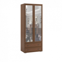 Шкаф двухстворчатый с зеркалом Ливорно ЛШ-23, орех