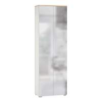 Шкаф для одежды Октава 13.338, Белый шагрень, Дуб золотой в гостиную