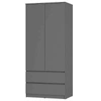 Шкаф двухстворчатый Симпл ШК-03, графит