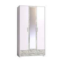 Шкаф для одежды и белья Айрис 444, статуарио в гостиную