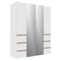 Шкаф 4-х створчатый Анона 8, белый в гостиную
