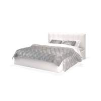 Кровать с ортопедическим основанием Элен 160х200, экокожа белый Кровать с ортопедическим основанием Элен 160х200, экокожа белый