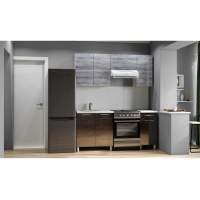 Кухня Танго 1.8м., с окапом Шале серебро; Шале дуб мореный