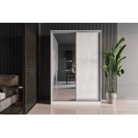 Шкаф-купе Мадрид, бетон пайн/белый