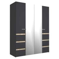 Шкаф 4-х створчатый Анона 8, антрацит в гостиную