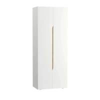 Шкаф двухстворчатый Муссон 13.198, Белый шагрень, Дуб эндгрейн в гостиную