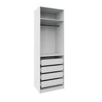 Гардеробная Квадро комплект (750) 4, Белый