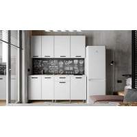 Кухня Осло, 1,8м Карбон Фарфор