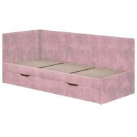 Кровать Лео КР-49, Белый, Шарли пинк Кровать Лео КР-49, Белый, Шарли пинк