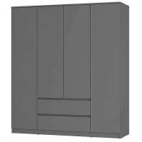 Шкаф для одежды и белья Симпл ШК-13, графит