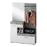 Прихожая Инстайл, бетон/белый