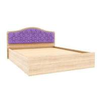 Кровать с настилом ЛДСП Дели 160х200, дуб сонома/сирень Кровать с настилом ЛДСП Дели 160х200, дуб сонома/сирень