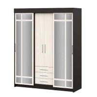 Шкаф-купе Фортуна, венге/дуб белфорд в гостиную